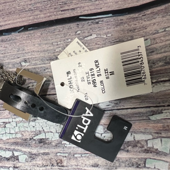 Metal silver colored apt 9 Womens belt Size M - NWT. - Picture 4 of 6